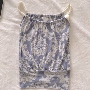 WHBM gray floral tank